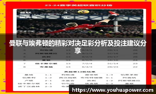 曼联与埃弗顿的精彩对决足彩分析及投注建议分享